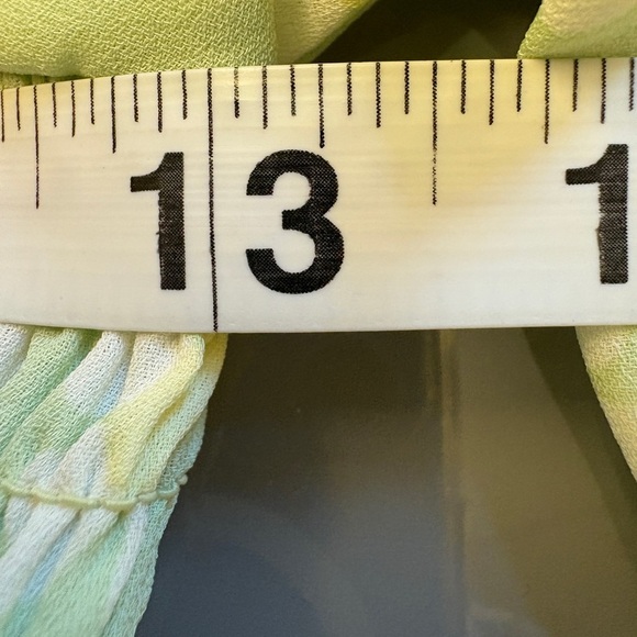 Simons Twik Sustainable Ruched Coquette Daisy Mint Long Sleeve Crop Top Small - Picture 9 of 10